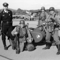 German troops with motorcycle