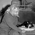 Peggy H., Lorenzo and Molly the cat
